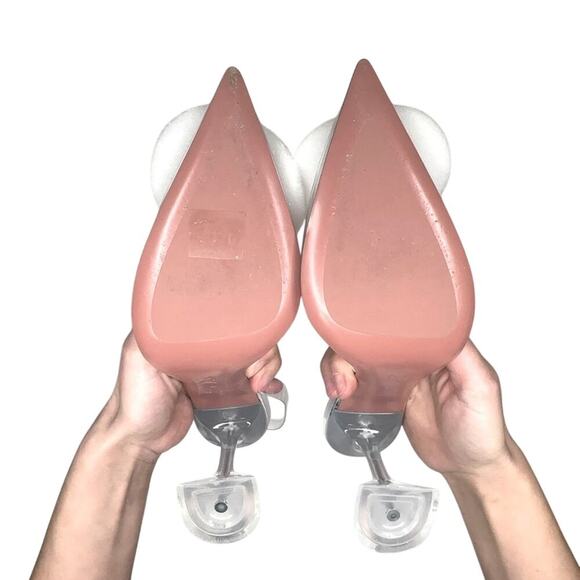 Amina Muaddi Begum Slingback PVC Clear Heel in Transparent - Picture 6 of 12